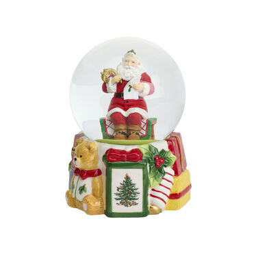 Christmas Tree 6.5 Inch Musical Snow Globe, Up On The House Top